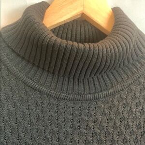 COOFANDY Black Turtleneck Cable  Knit Sweater 3XL.